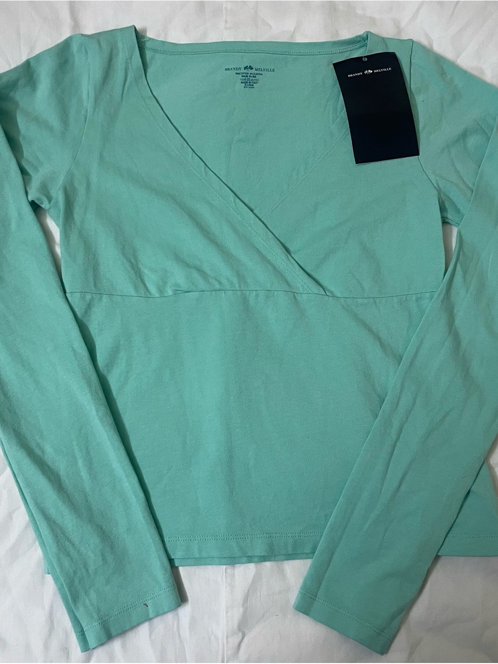 Brandy Melville Teal Amara Long sleeve top